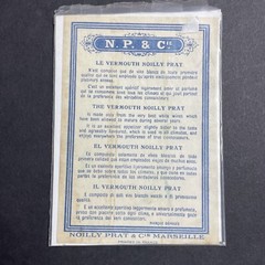 Vintage 1920s Noilly Prat N.P. & Cie Vermouth UNUSED Paper Label Marseille Q1980