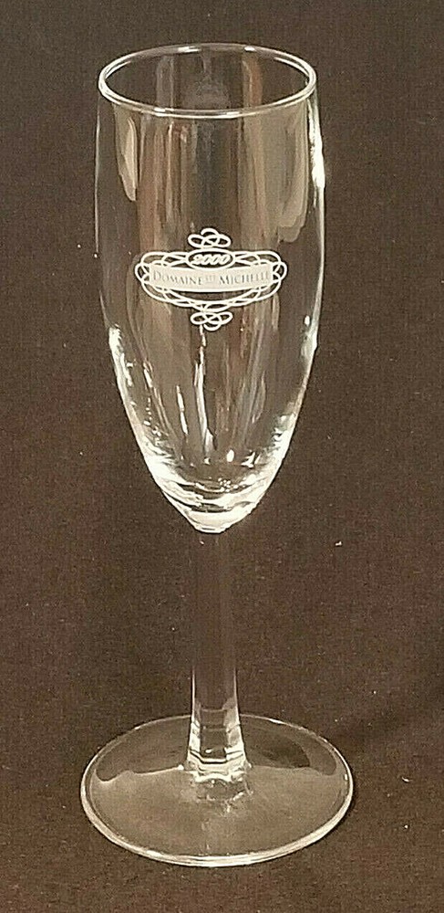 Domaine Ste Michelle 2000 – Champagne Glass / Flute: 7-3/4&Prime; Tall – White Artwork