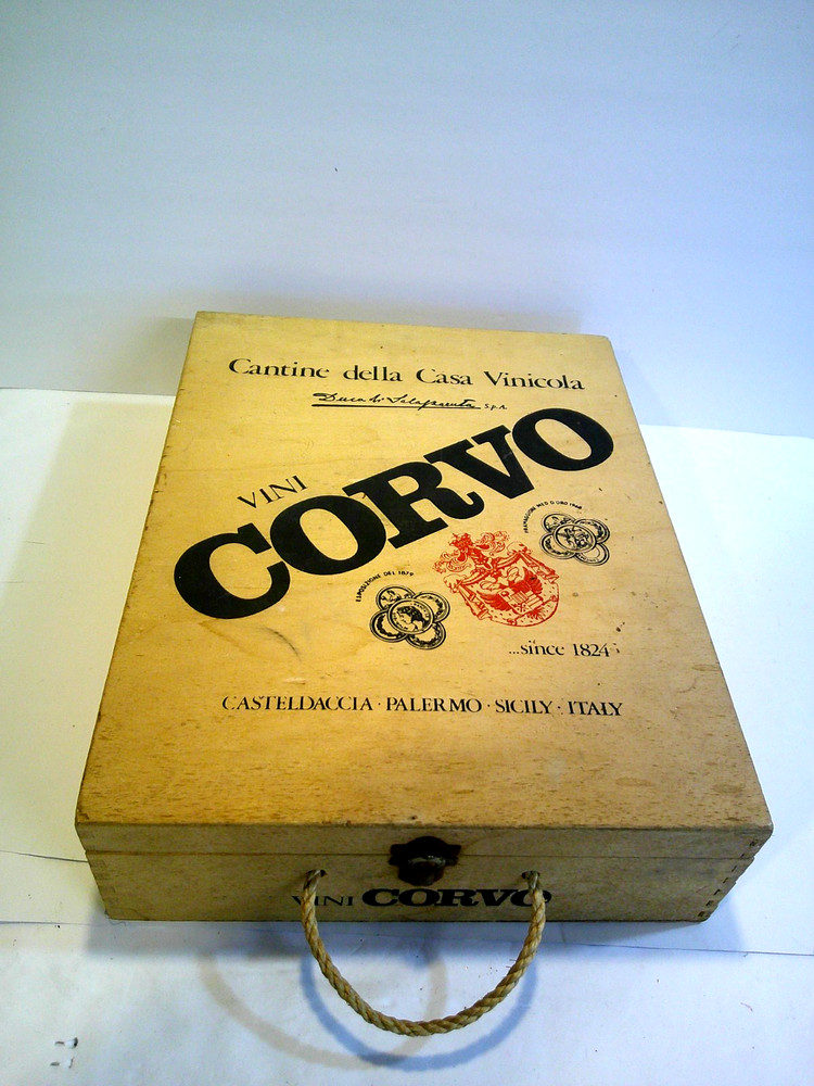 Vini Corvo Wood Wine Box – Casteldaccia Palermo Sicily Italy Cantine Casa Vinico