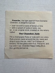 Panache Aperitif Wine by Domaine Chandon Recipe Card for The Chandon Judy Drink