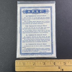Vintage 1920s Noilly Prat Vermouth UNUSED FRANCE LEFT VARIANT Paper Label Q2194