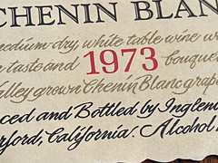 Vintage 1973 Napa Valley Wine Label Chenin Blanc Inglenook Vineyards Mini Poster