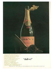 1964 Gold Seal New York State Champagne Vintage Bottle PRINT AD
