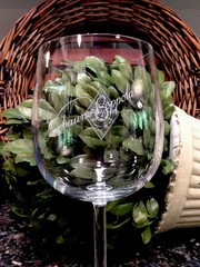 Niebaum Coppola Estate Vineyards White Diamond Series Crystal Wine Glass EXCLNT!