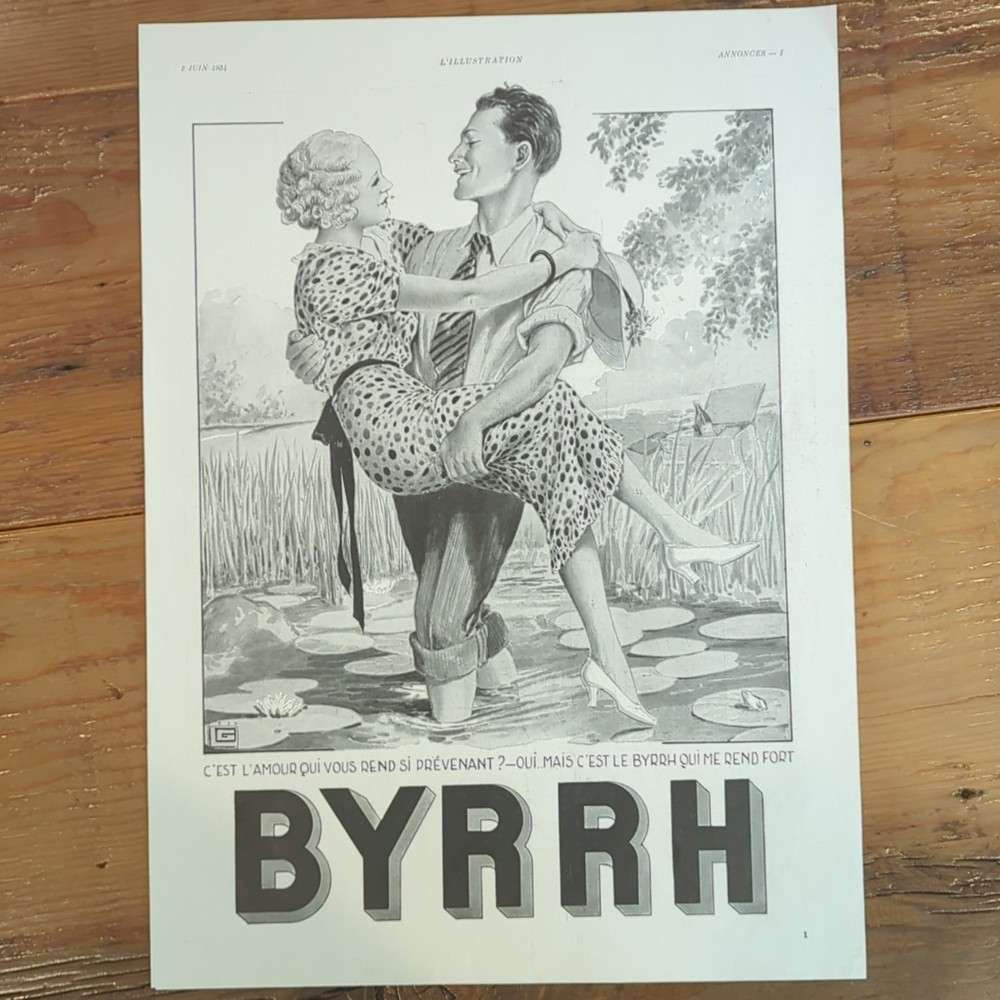 Byrrh Original French Wine Advertisement Print Poster 8 Juin 1934