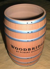 VERY RARE NEW – WOODBRIDGE THIN WALL CERAMIC WINE BARREL POT BY ROBERT MONDAVI