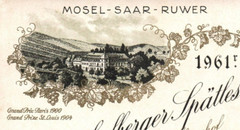 German Wine Label 1960s 1961er Mosel Saar Ruwer Scharzhofberger Grand Prize Vtg