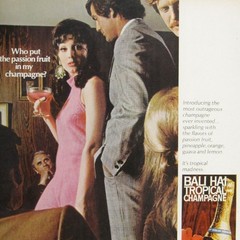 Print Ad Bali Hai Tropical Champagne Passion Fruit Vintage 1960s Cocktail Bar