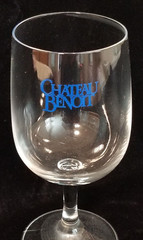Vintage – Chateau Benoit – Oregon- Small Wine Glass – Blue Artwork – 6&Prime; Tall