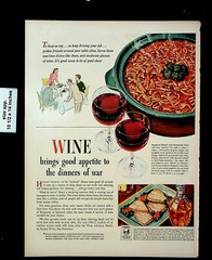 1943 Wine Advisory Board California Meal Good Appetite Vintage Print Ad 25146