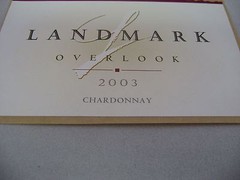 Vintage 2003 Landmark Overlook Chardonnay Wine Bottle Label Collectible