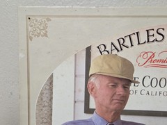 1980s BARTLES & JAYMES WINE COOLER Cardboard Advertising BAR SIGN Vintage