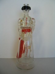 1955 GLASS MATADOR BOTTLE BULLFIGHTER DECANTER DALMAU HERMANOS TARRAGONA SPAIN