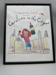 Vintage 1999 Turning Leaf Wine Caroline In The City Framed Promo Poster