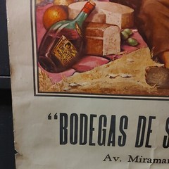 Vintage poster DRUNK FRIAR GROCERY STORE WINE MISION DE SANTO TOMAS LITHO MONK