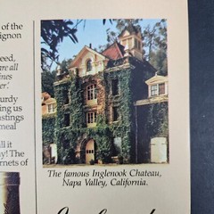 1983 Inglenook Estate Bottled Wines Vintage Print Ad Rutherford CA Napa Valley