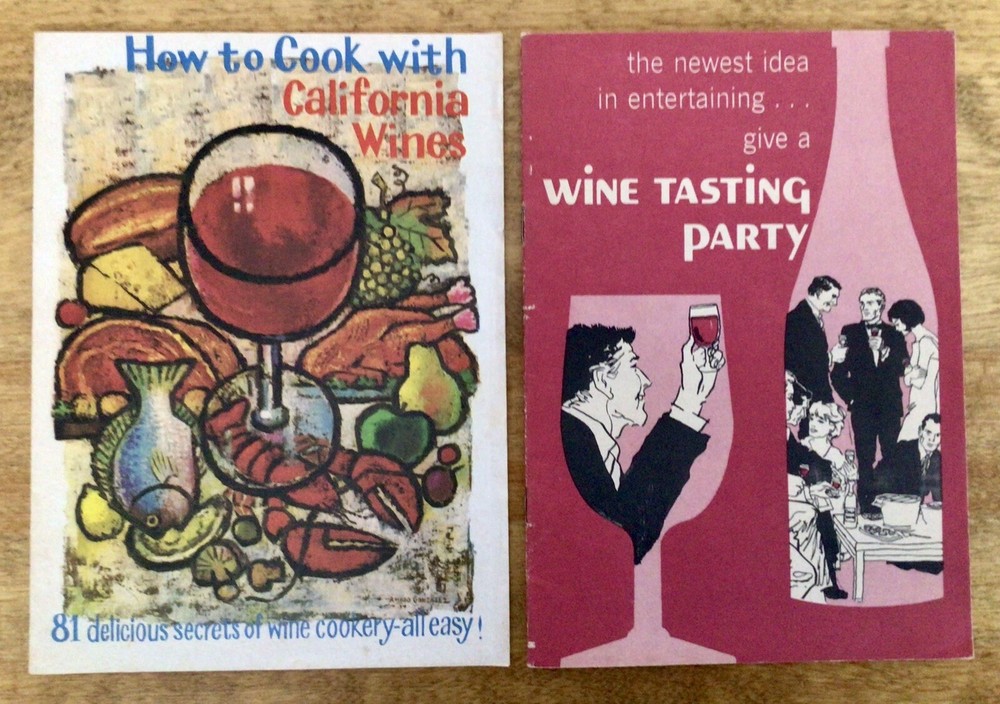VTG 1960’s CA Wine Advisory Board Booklets, Recipes and Wine Party Tips