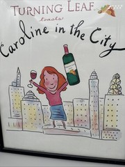 1999 Turning Leaf Wine Caroline in the City Cartoon Promo Poster Framed 90s
