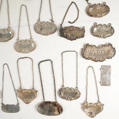 27x Sterling Silver Antique Scotch Decanter Label Hallmarked 5x Broken 266.2g