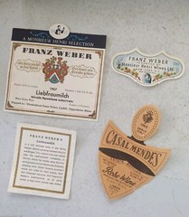LOT 3/1 VTG 1967 Franz Weber German Wine Label Original CASAL MENDES PORTUGAL