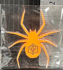 Veuve Clicquot Champagne Yelloween Halloween Acrylic Spider Decoration- New/Rare
