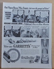 1941 magazine ad for Garrett&rsquo;s Wines – Virginia Dare, American Wines, Christmas