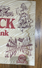 Dry Sack Sherry Wooden Sign Bar Decor Wine Crate Lid Spain Man Cave Vintage