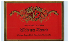 1970&rsquo;s-80&rsquo;s Uffelheimer Rotwein German Wine Label Original S29E
