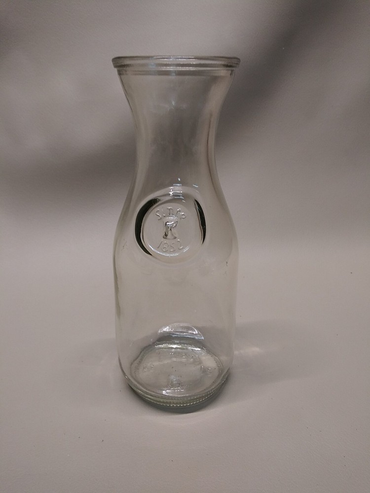 Vintage Paul Mason « Since 1852 » Glass Milk Bottle, Carafe, or Vase