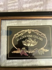 Wine Vineyard Framed Victoria Cellars Print Ornate Framed Glass Backing 7” x 5”
