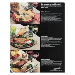 Ruffino Wine Bandolino Soave Valpolicella Vintage Magazine Print Ad 1974