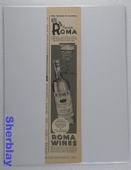 Vintage Original Advertisement Ad Art 1944 Roma Wines California Sauternes Drink