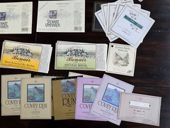 Lot Of 65+ WASHINGTON Wine Labels 1970s, 80s, 90s. Winery Vineyard Yakima, Tefft