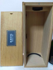 Krug Collection 1990 Empty Glass Bottle Champagne With Wood Box From Japan