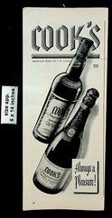 1943 Cook&rsquo;s Imperial American Champagne Pleasure Vintage Print Ad 25139