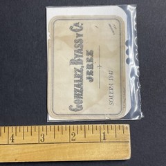 Vintage 1940s Gonzalez Byass Y Ca Jerez Solera 1847 UNUSED Paper Label Q1983