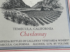 Perfect 1979 Callaway Chardonnay Napa Sonoma Temecula Wine Label Mini Poster