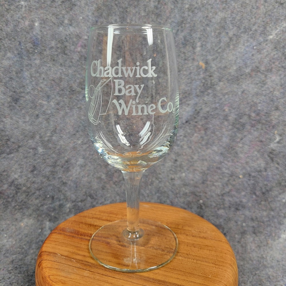 Chadwick Bay Winery Clear Wine Glass 6&Prime; Tall