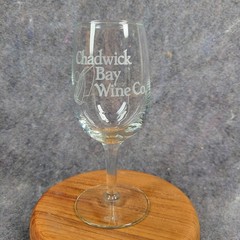 Chadwick Bay Winery Clear Wine Glass 6&Prime; Tall