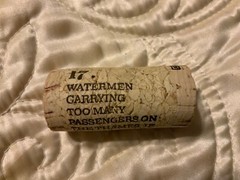 19 Crimes Collectible Wine Cork #17 Watermen Carrying Too Many…Cork 17
