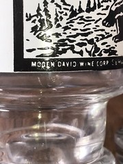 Black Bear Blackberry Wine Footed 3 Glasses Chicago Illinois USA Mogen David
