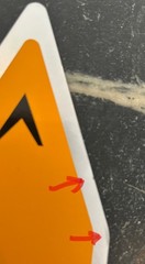 Veuve Clicquot Champagne Ad DALLAS to REIMS Magnet Arrow Street Sign 12.5 Texas