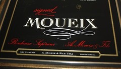 Framed Advertising French Wine Moueix Boutique Bar Picture France Black Gold