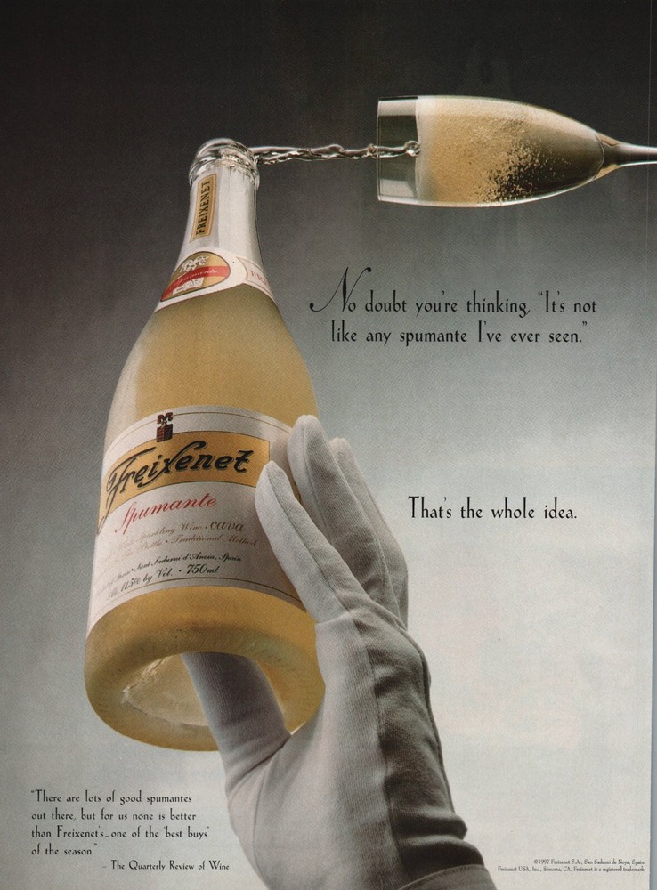 1997 Vintage Magazine Print Ad Freixenet Spumantes