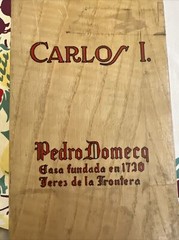 VINTAGE PEDRO DOMECQ CARLOS I SHERRY BRANDY WINE BOX CRATE 12.25 x 4.25 x 3.75