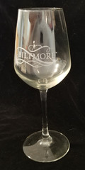 Biltmore – Wine Glass – 8-3/4&Prime; Tall – White Graphics – Lovely Design – Excellent