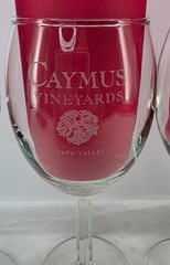 Caymus Vineyards Wine Glass Set of 4 Napa Valley California Stemware 6.75&Prime; Tall
