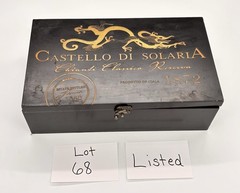 Tuscan Italian Wine Label Classic Wood Carrying Box Mediterranean Home Decor
