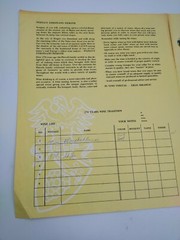 Weinkarte Vintage Weingut Ferdinand Pieroth Used Paper Wine Tasting Log Germany