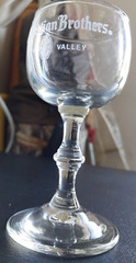 THE CHRISTIAN BROTHERS, NAPA VALLEY, CALIFORNIA ADVERTISING SOUVENIR WINE GLASS